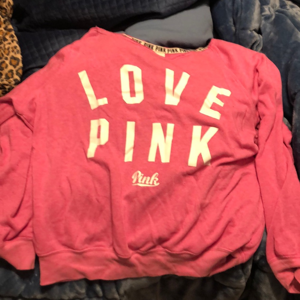 Pink sweatshirt crew neck